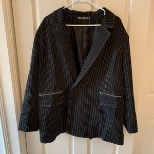 Missguided pinstripe blazer